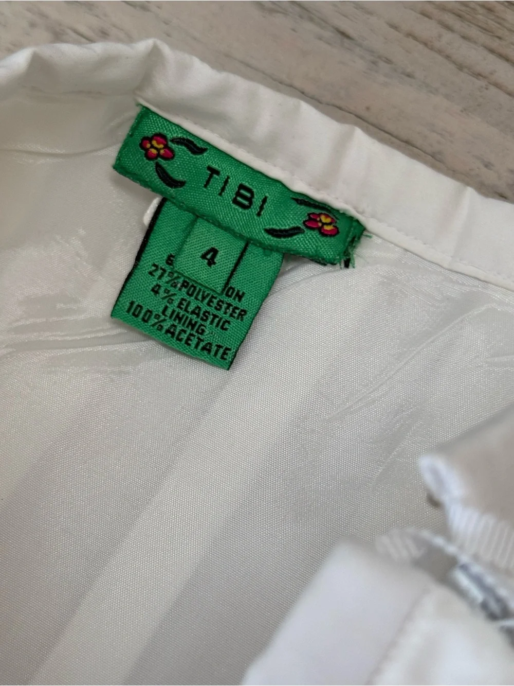 Tibi White Pleated Side Tie Mini Skirt Size 4